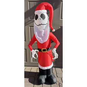 The Nightmare Before Christmas Jack Skellington Santa Inflatable 48"‎ 4ft